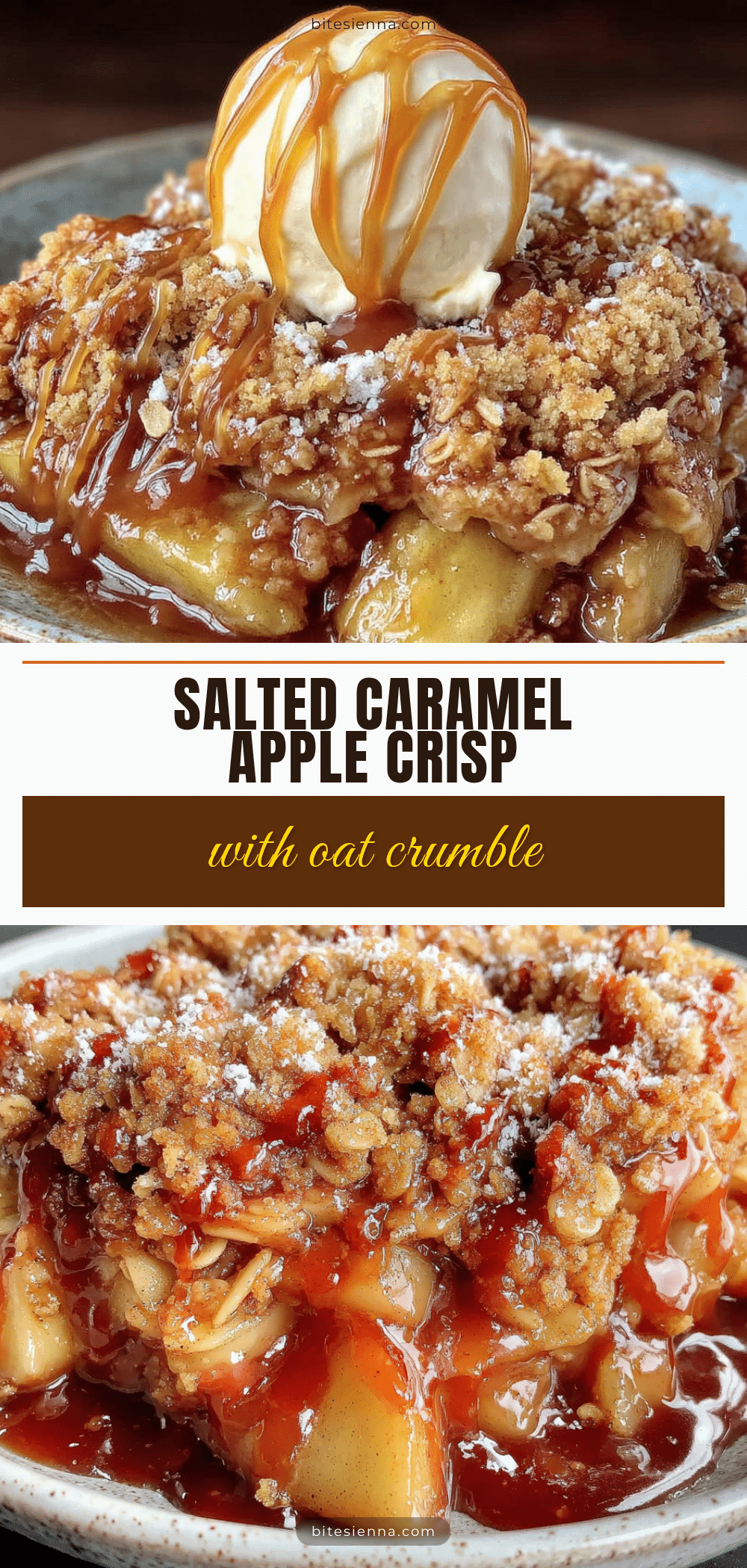 Salted Caramel Apple Crisp recipe