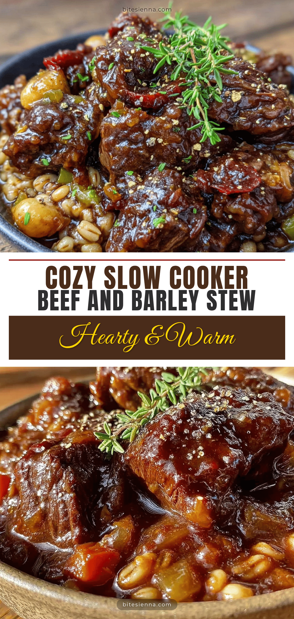 Slow Cooker Beef and Barley Stew recipe