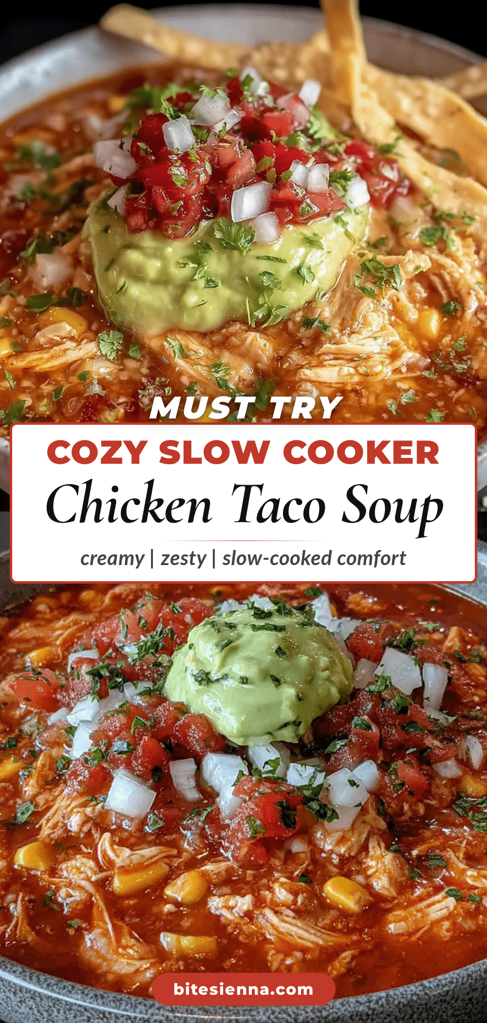 Slow cooker chicken taco soup recipe