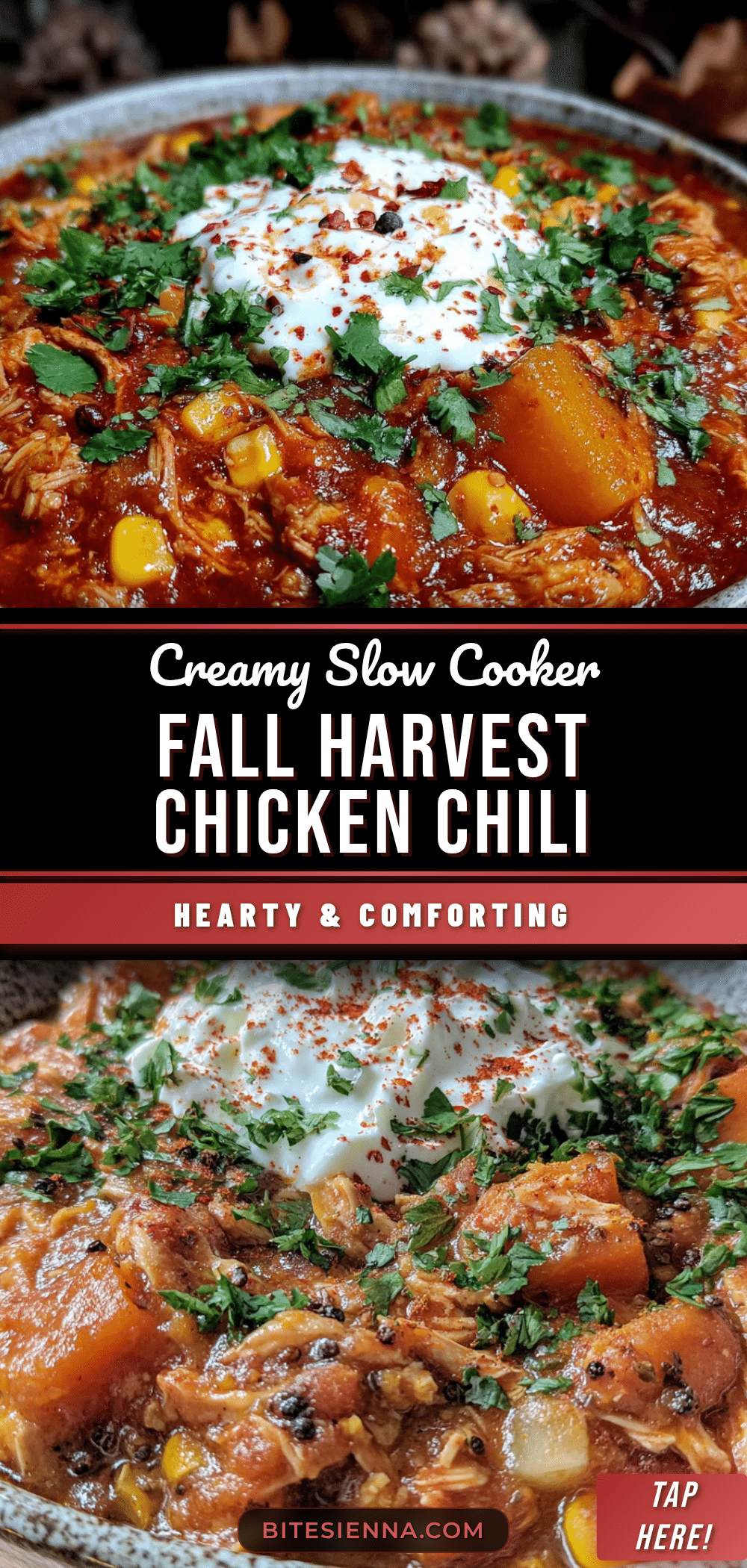 slow cooker fall harvest chicken chili recipe