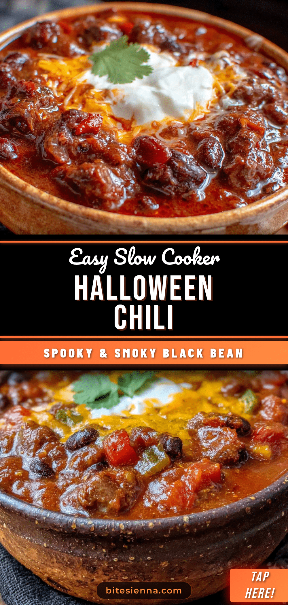 slow cooker halloween chili with black beans recipe