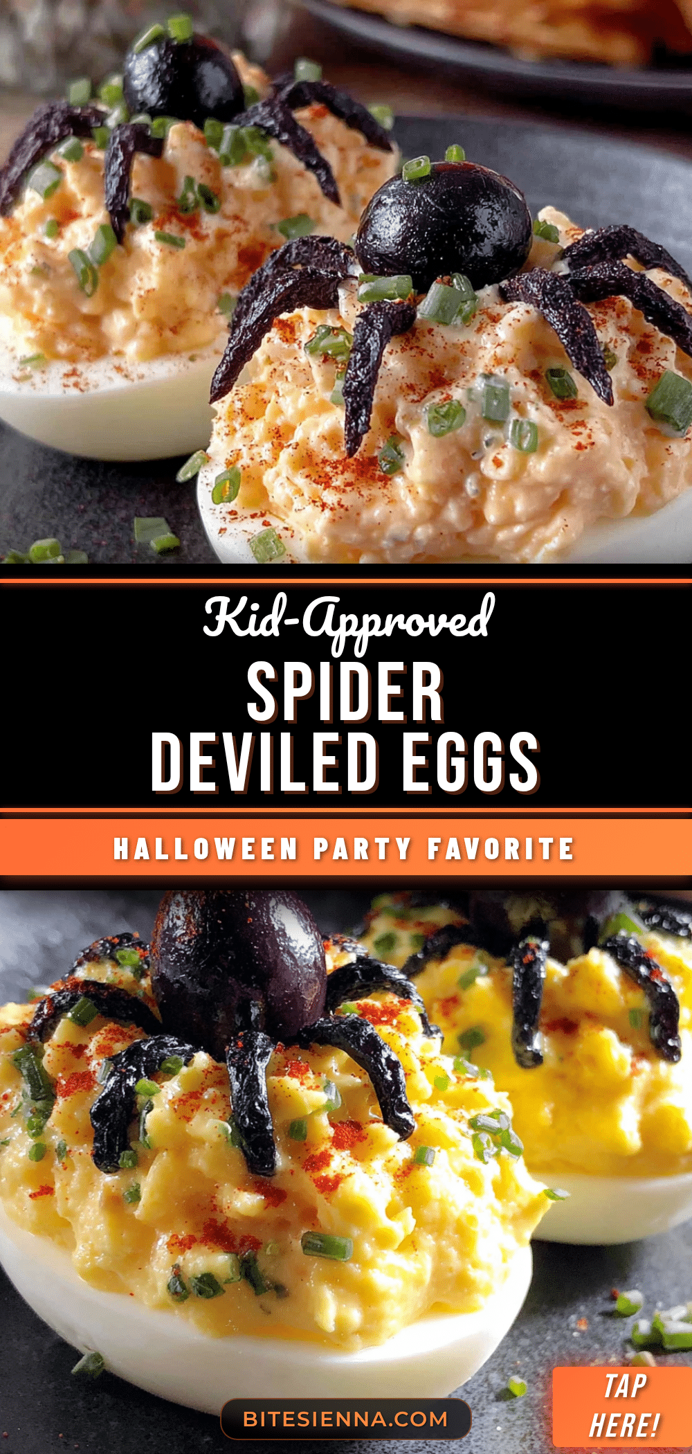 spider deviled eggs recipe