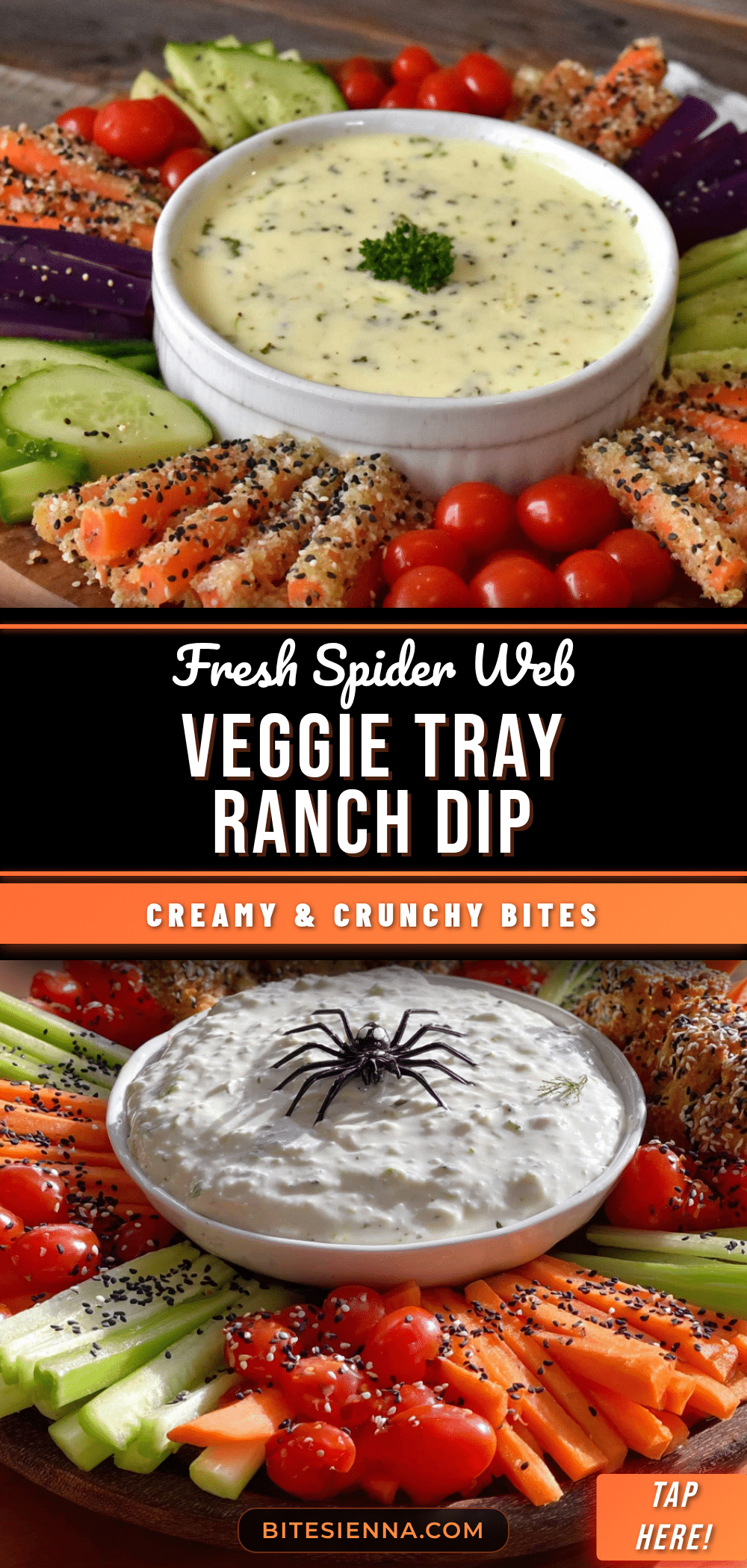 Spider web veggie tray recipe
