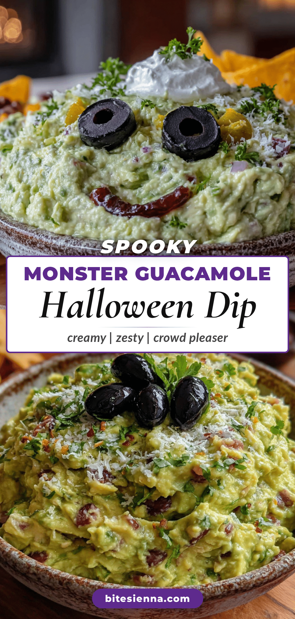 Spooky Monster Guacamole Dip recipe