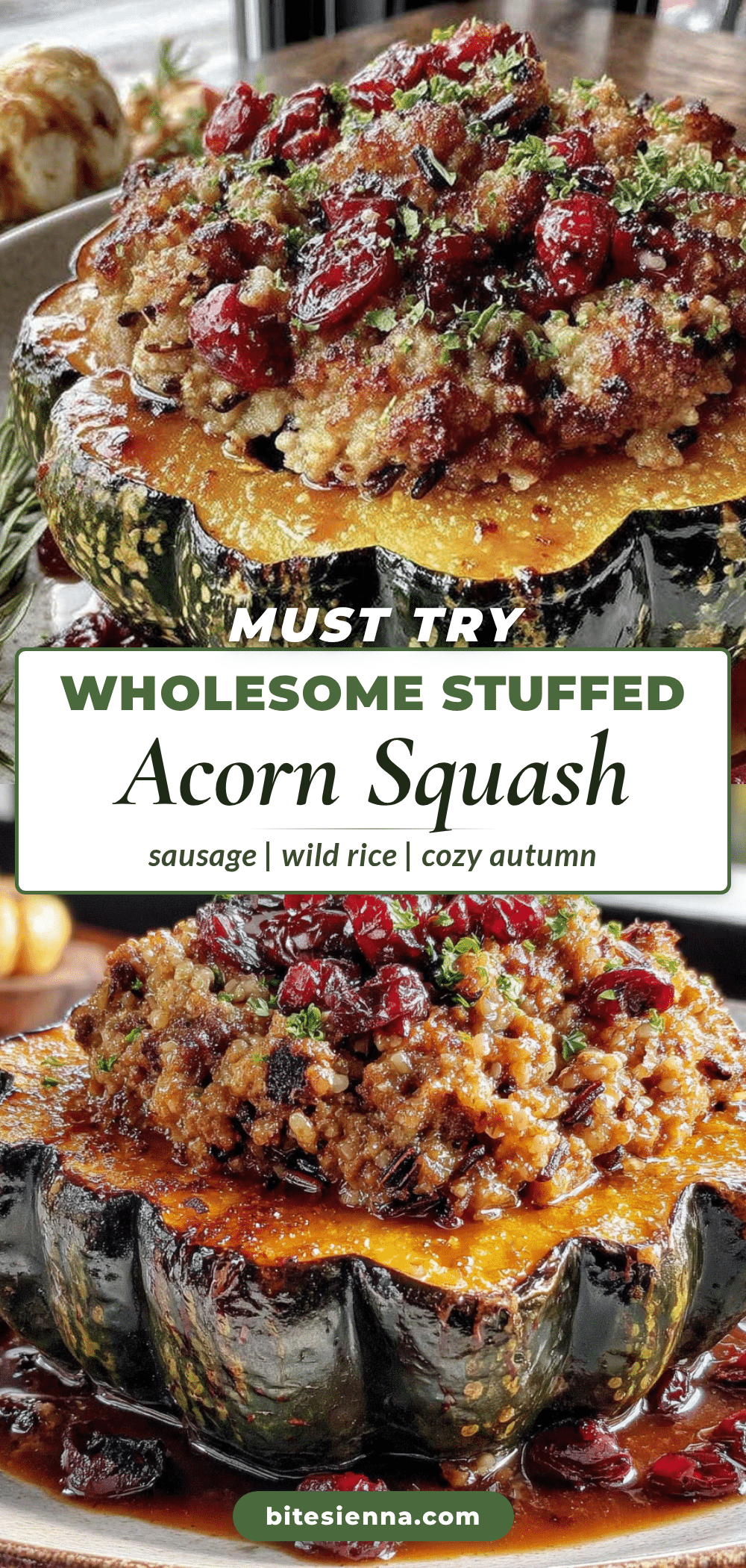stuffed acorn squash with sausage and wild rice recipe