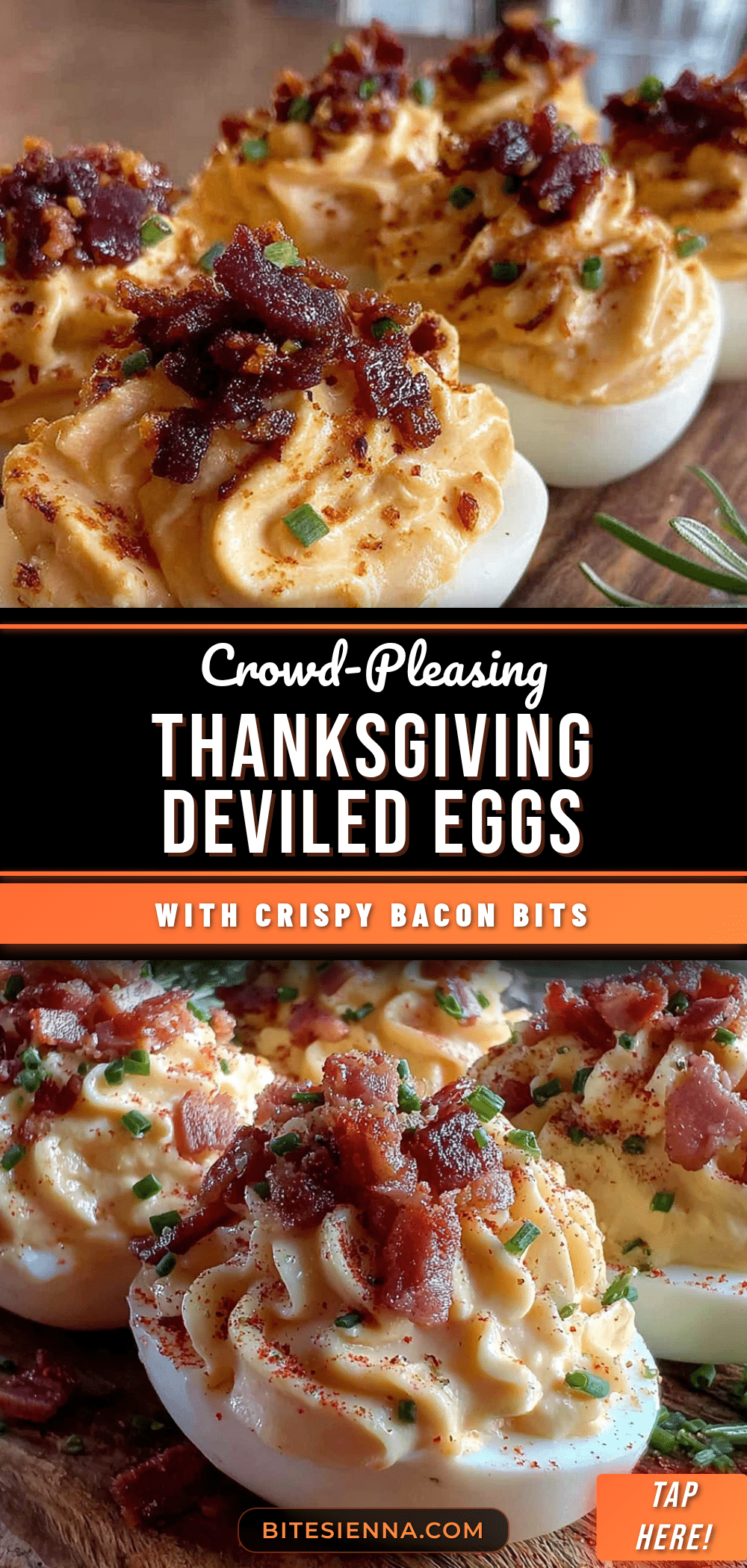 Thanksgiving deviled eggs with bacon recipe