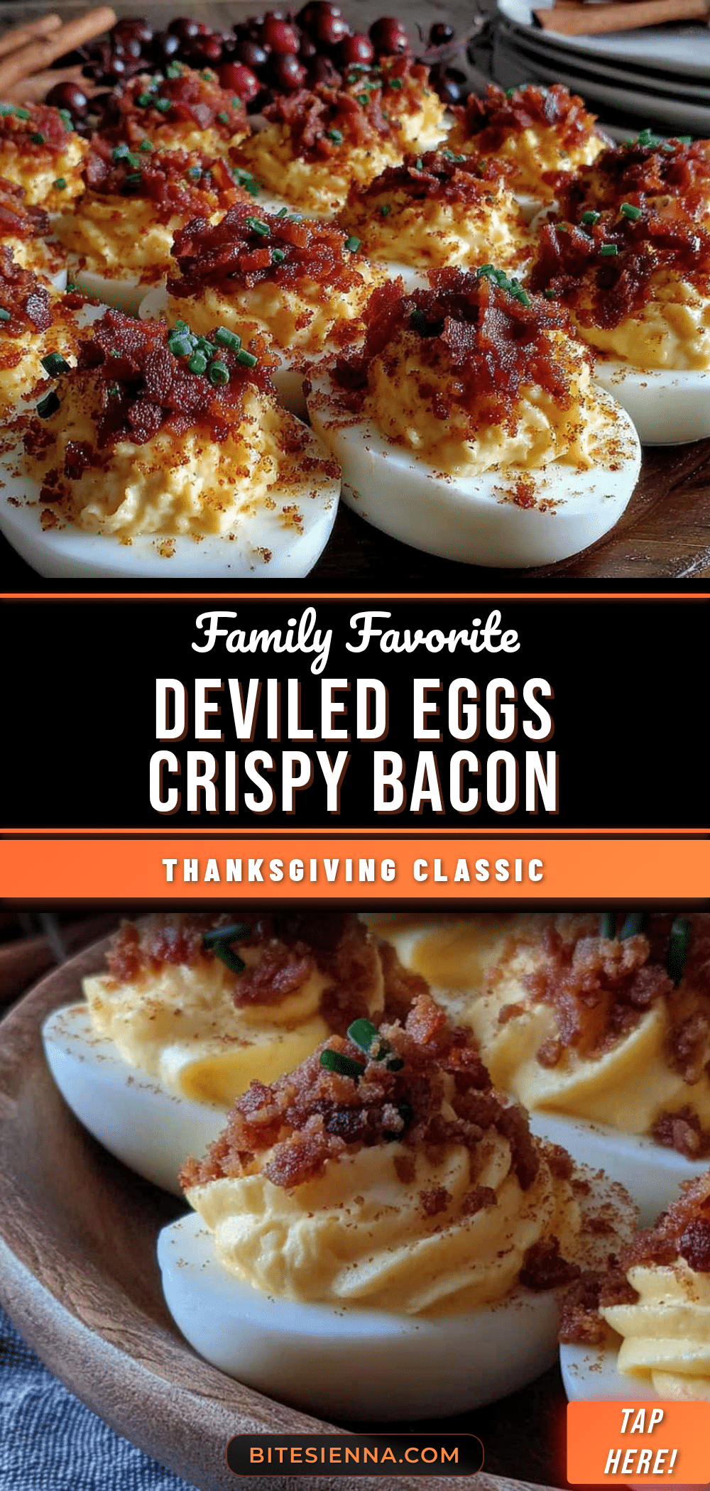 Thanksgiving Deviled Eggs with Crispy Bacon recipe