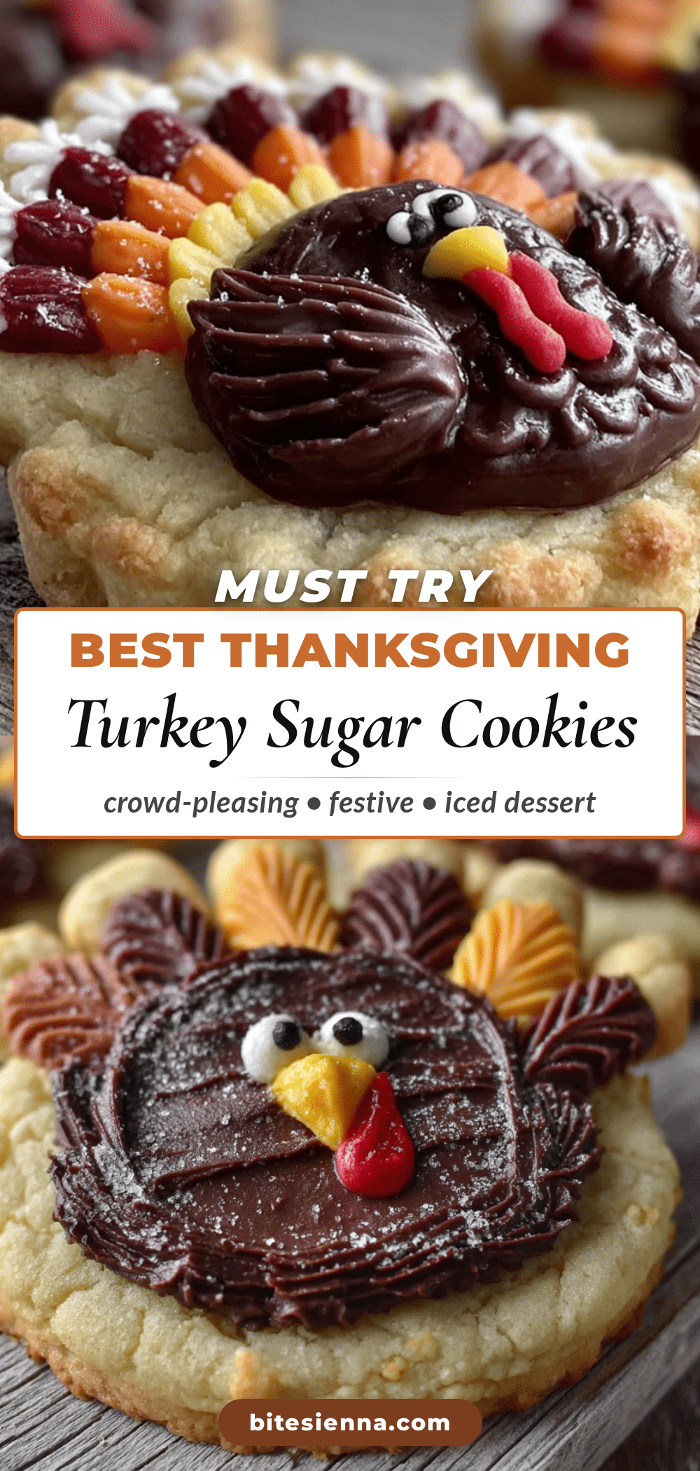 Thanksgiving turkey sugar cookies recipe