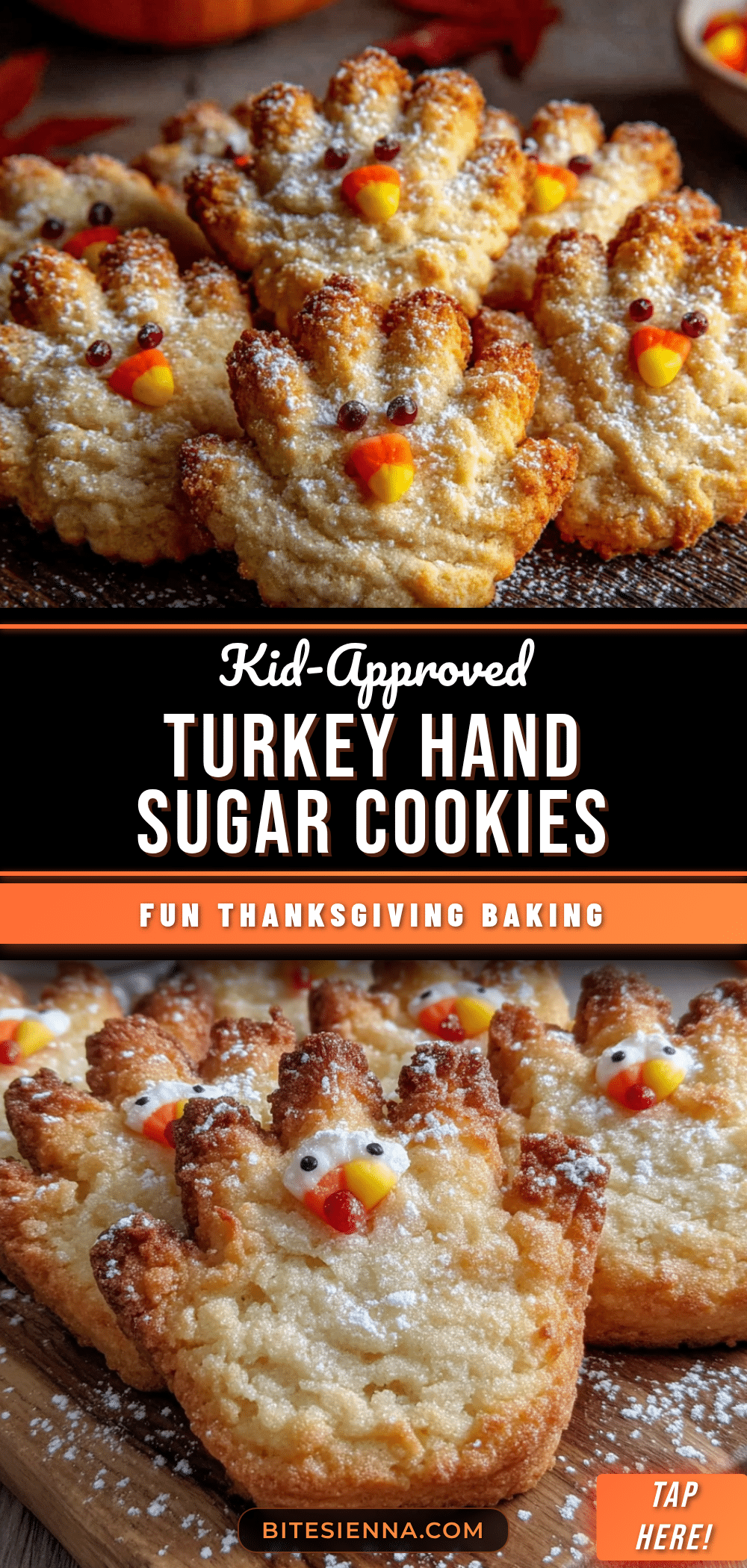 turkey hand sugar cookies recipe