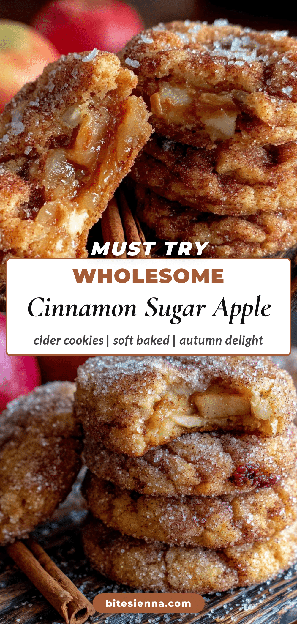 wholesome cinnamon sugar apple cider cookies recipe