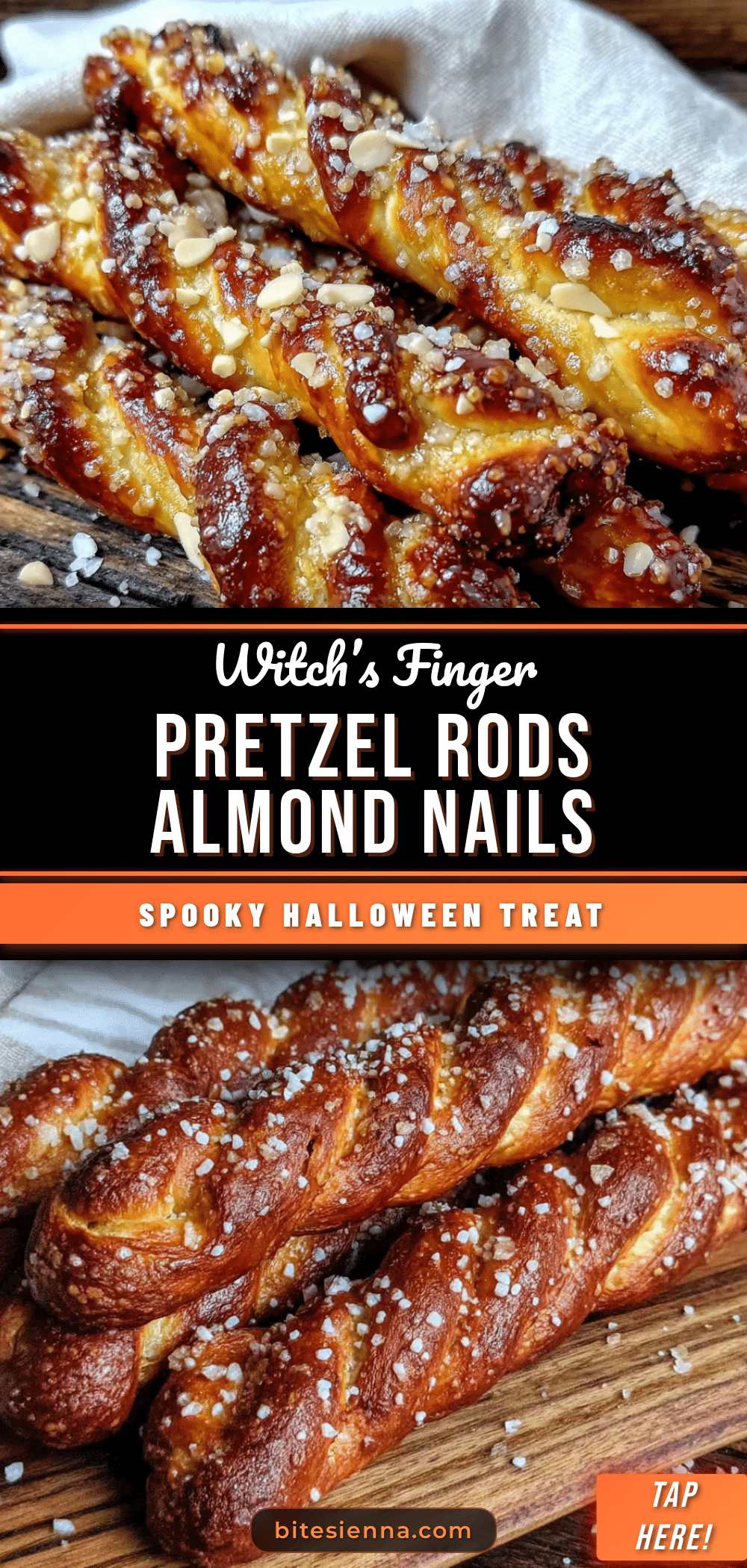 witchs finger pretzel rods recipe