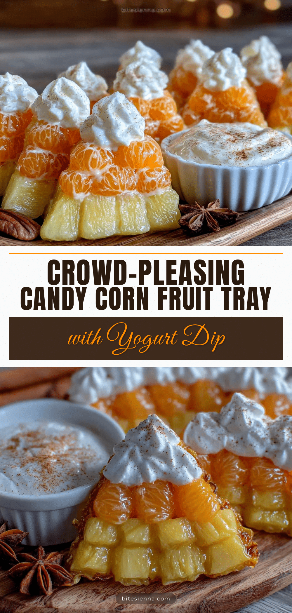candy corn fruit tray recipe