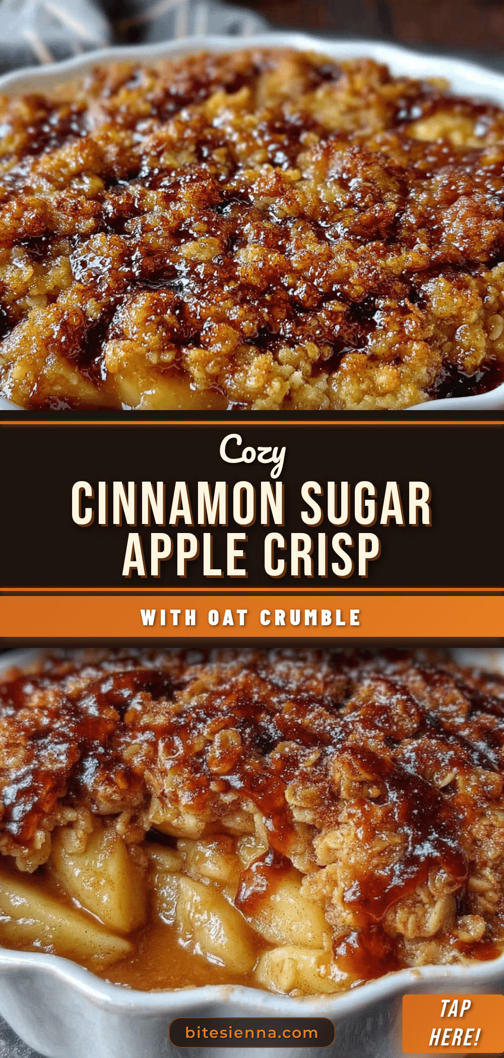 cozy cinnamon sugar apple crisp with oat crumble recipe