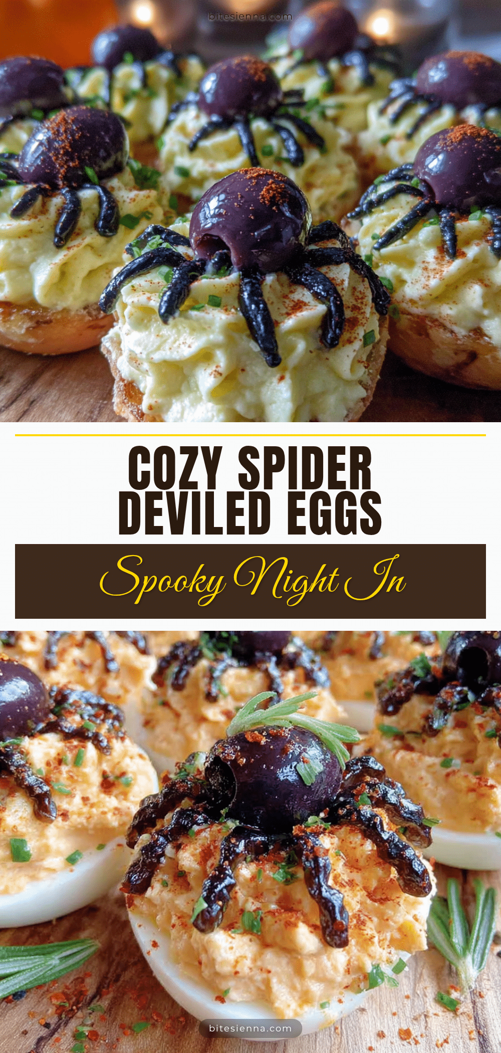 cozy spider deviled eggs recipe