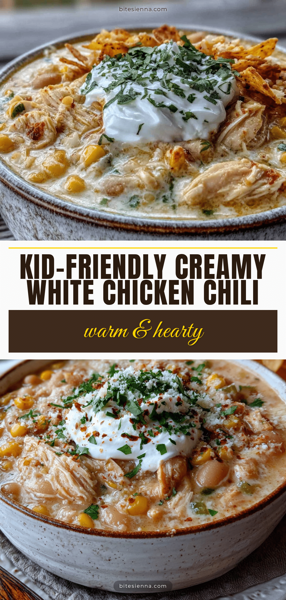 kid-friendly creamy white chicken chili recipe