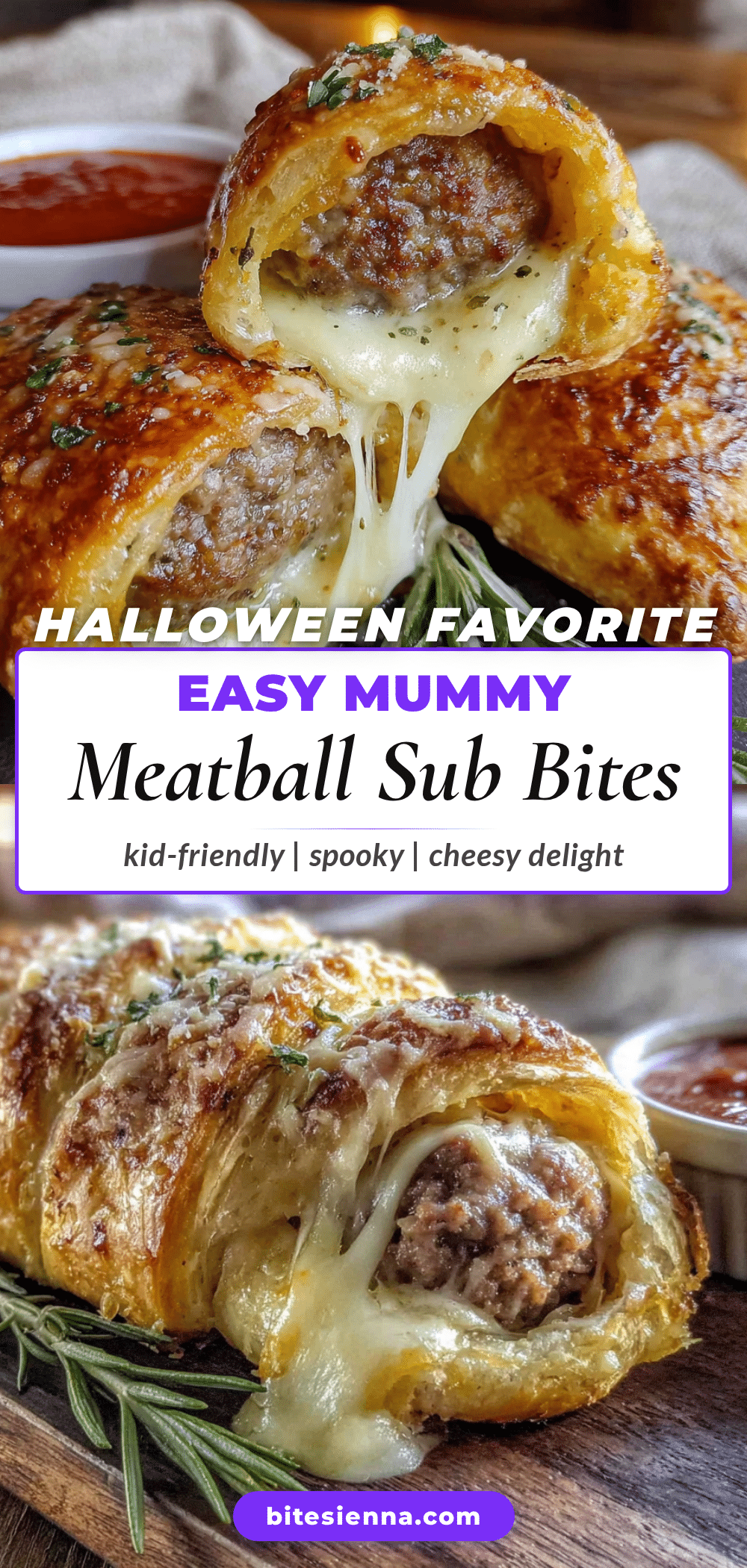 mummy meatball sub bites recipe