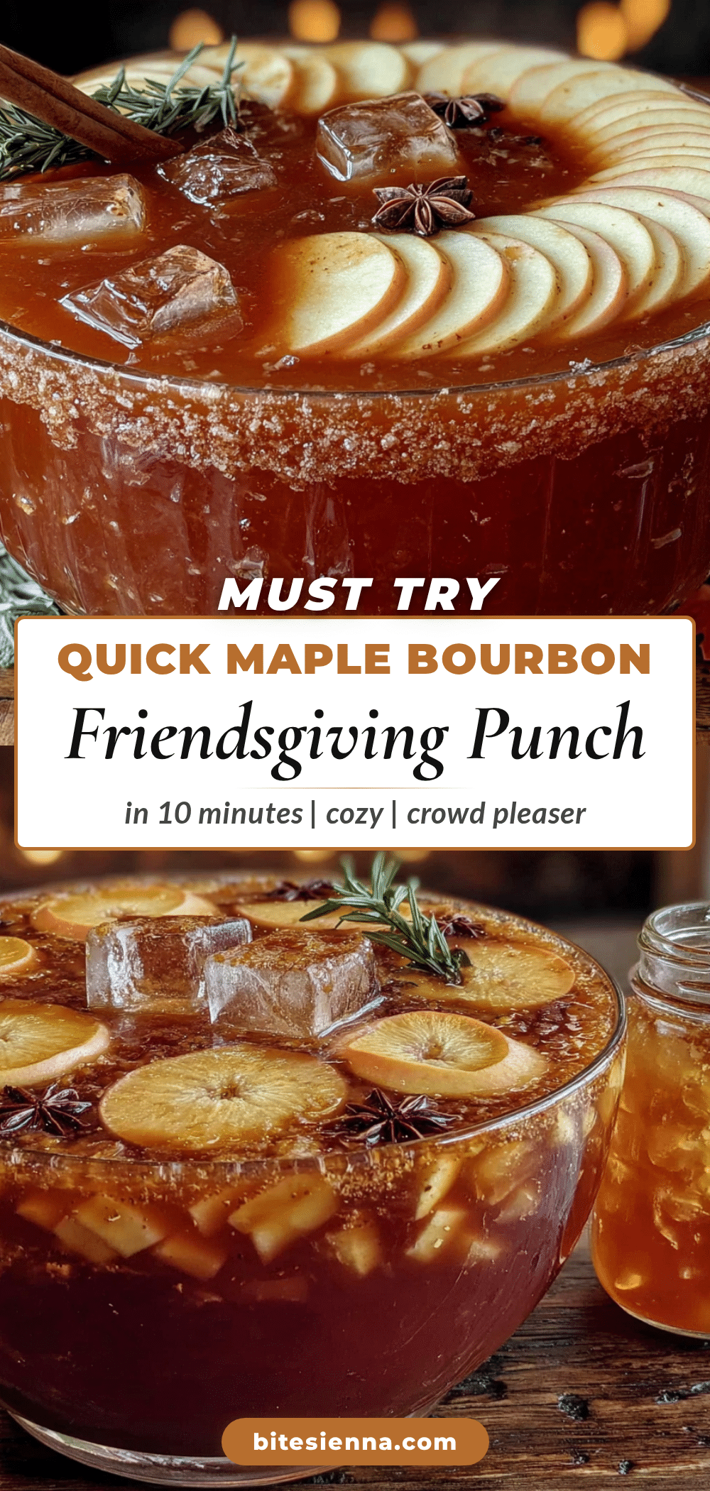 Quick Maple Bourbon Friendsgiving Punch recipe